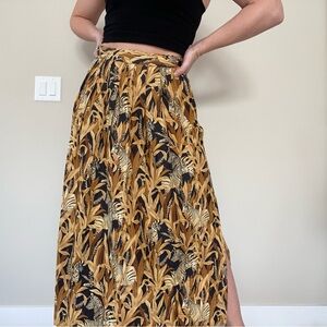 Orvis safari print maxi skirt